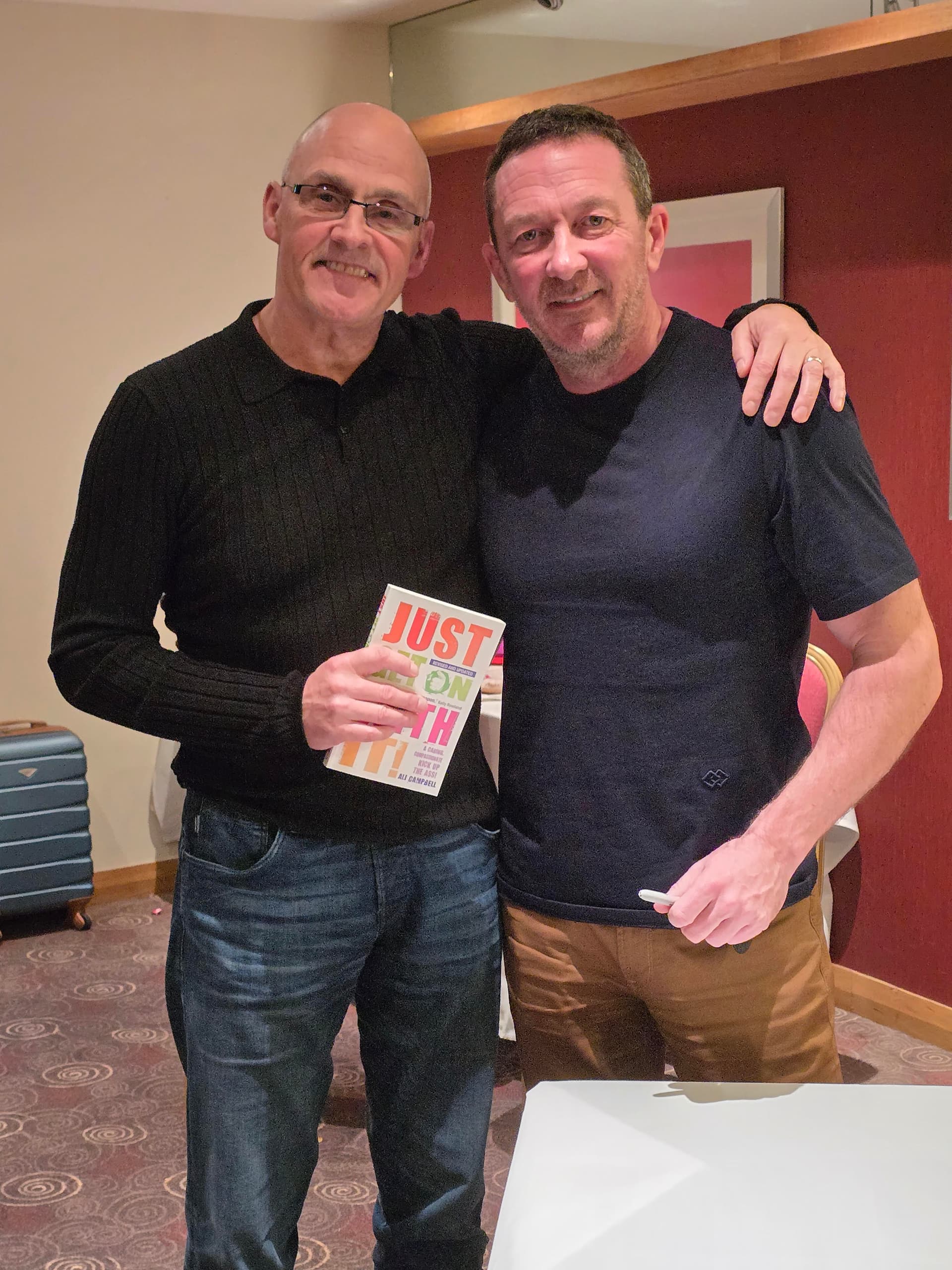 Neil Robert Ward with Master Trainer Ali Campbell at graduation